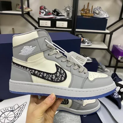 Dior x Air Jordan 1 High OG Replica Sneakers - Image 2
