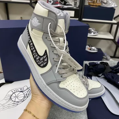 Dior x Air Jordan 1 High OG Replica Sneakers - Image 3