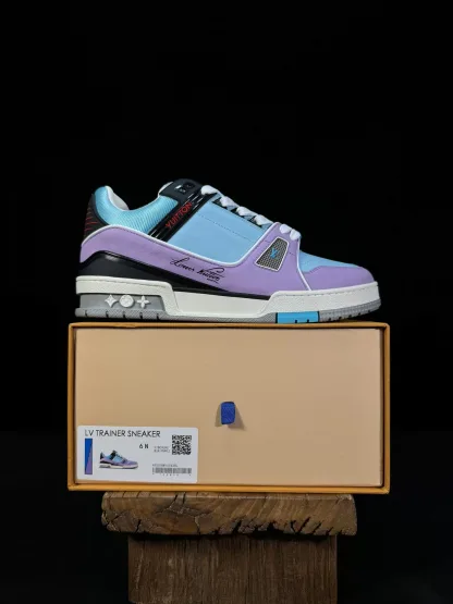 Louis Vuitton Trainer Sneaker Replica - Vintage Calf Leather - Image 8