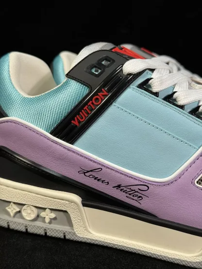 Louis Vuitton Trainer Sneaker Replica - Vintage Calf Leather - Image 5